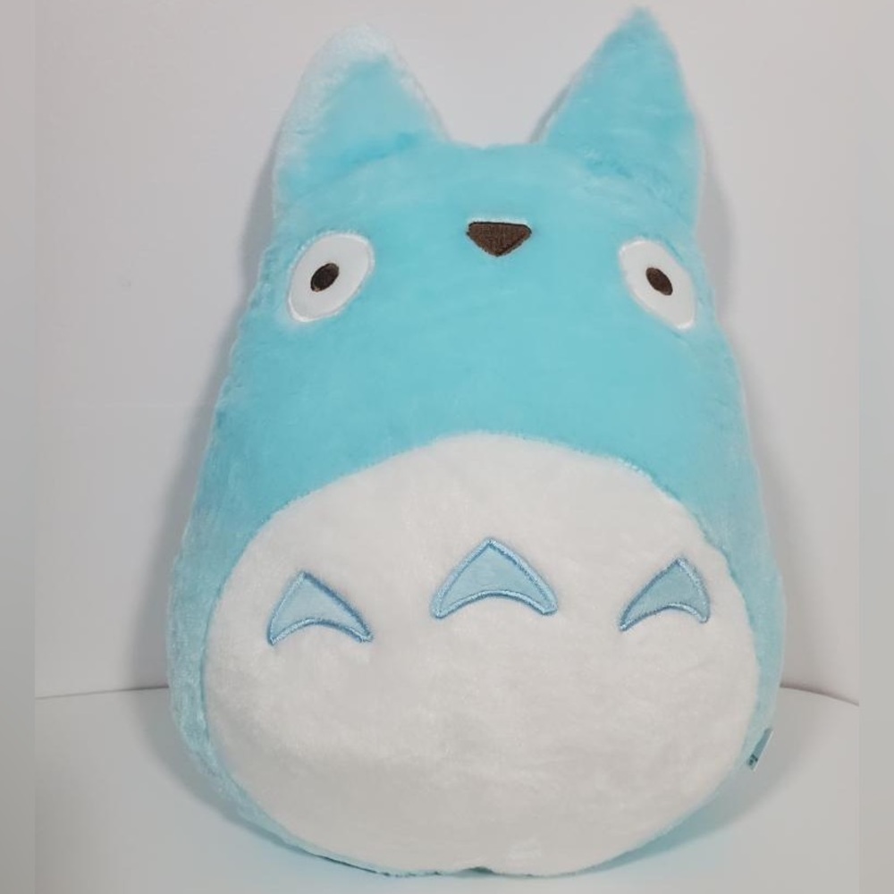 Large Blue Totoro Plush - Throw Accent Pillow - Anime Kawaii Decor Cushion - New - Picture 2 of 6